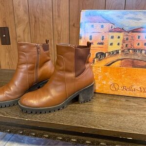 Bella Vita Women's Brown Ankle Booties